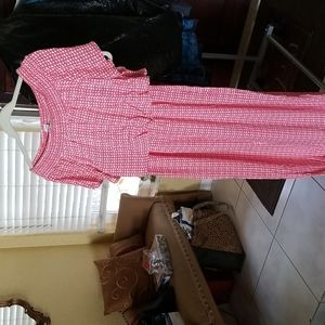 Pink Printed Off-Shoulder Maxi Dress